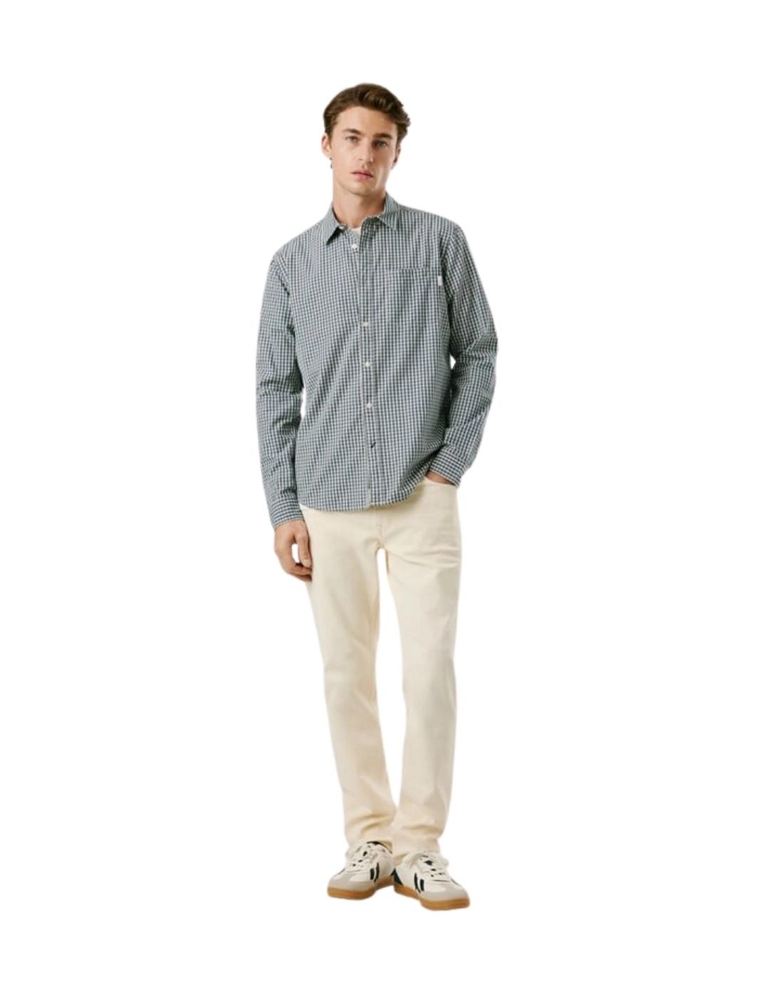 Pepe Jeans Camisa Colton Azul de cuadros
