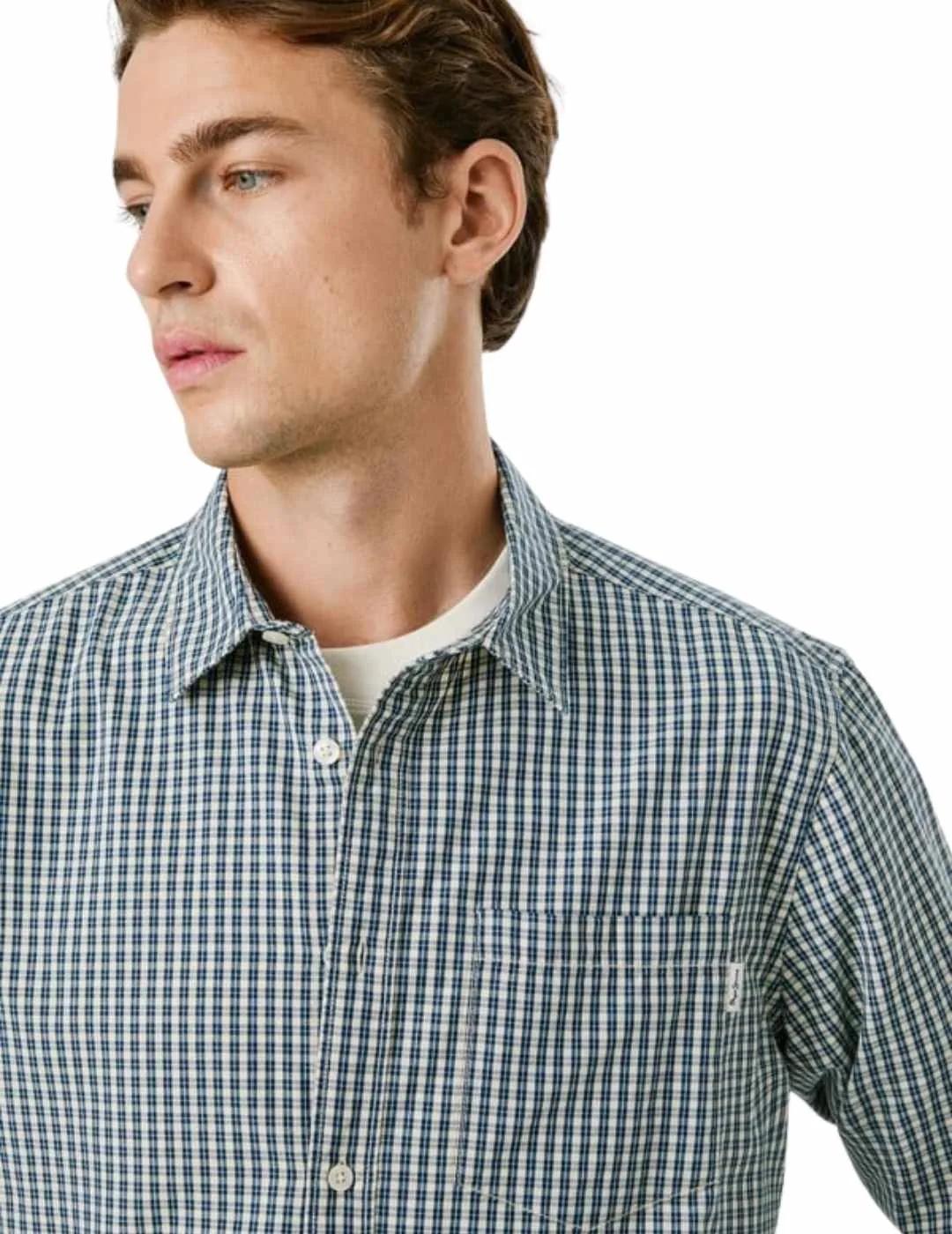 Pepe Jeans Camisa Colton Azul de cuadros