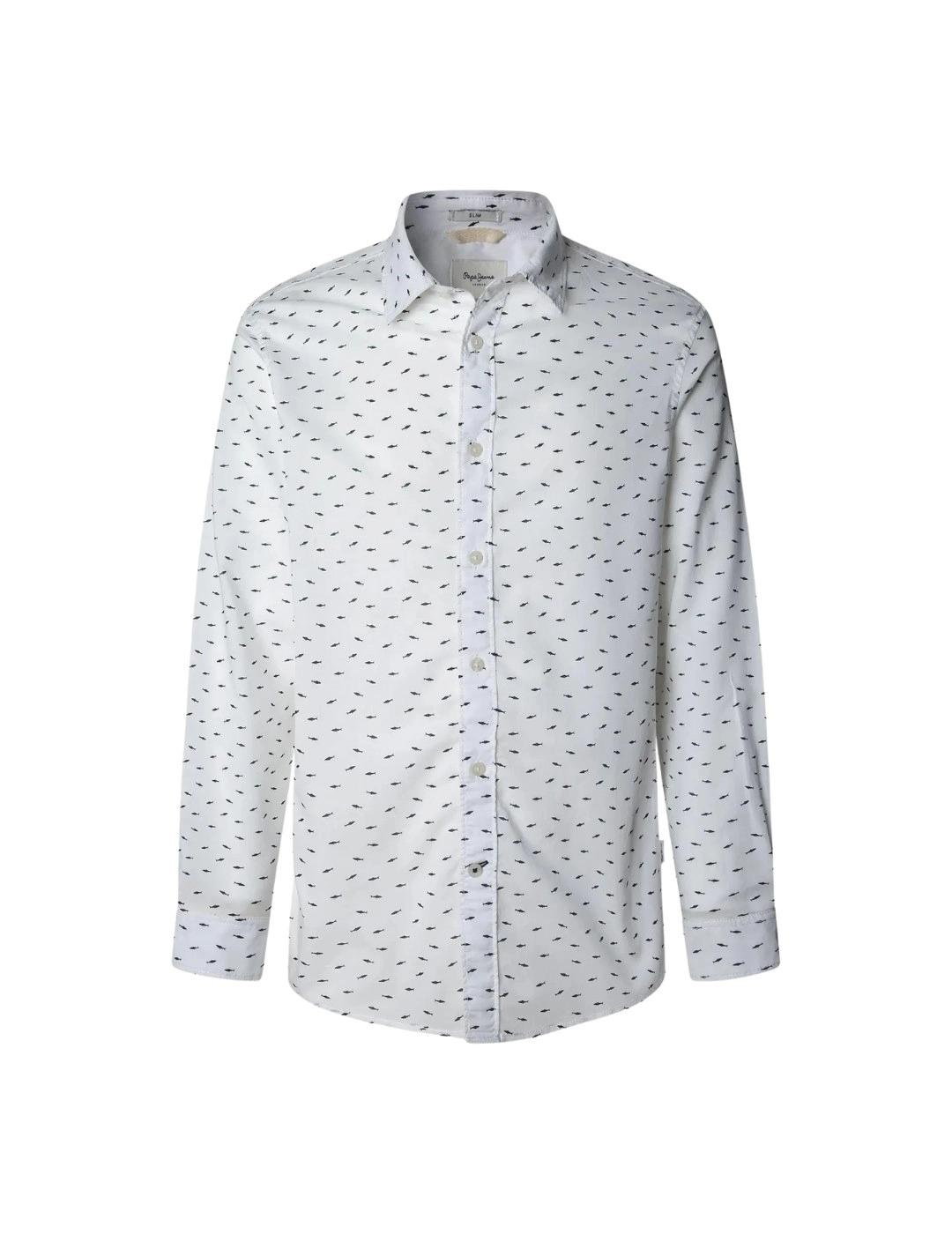 Pepe Jeans Camisa Casper Blanca estampada