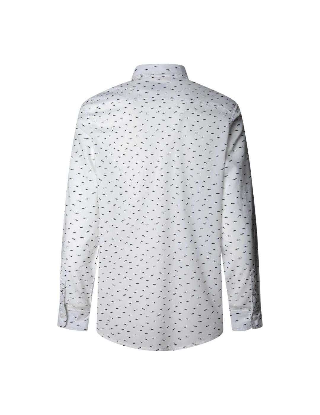 Pepe Jeans Camisa Casper Blanca estampada