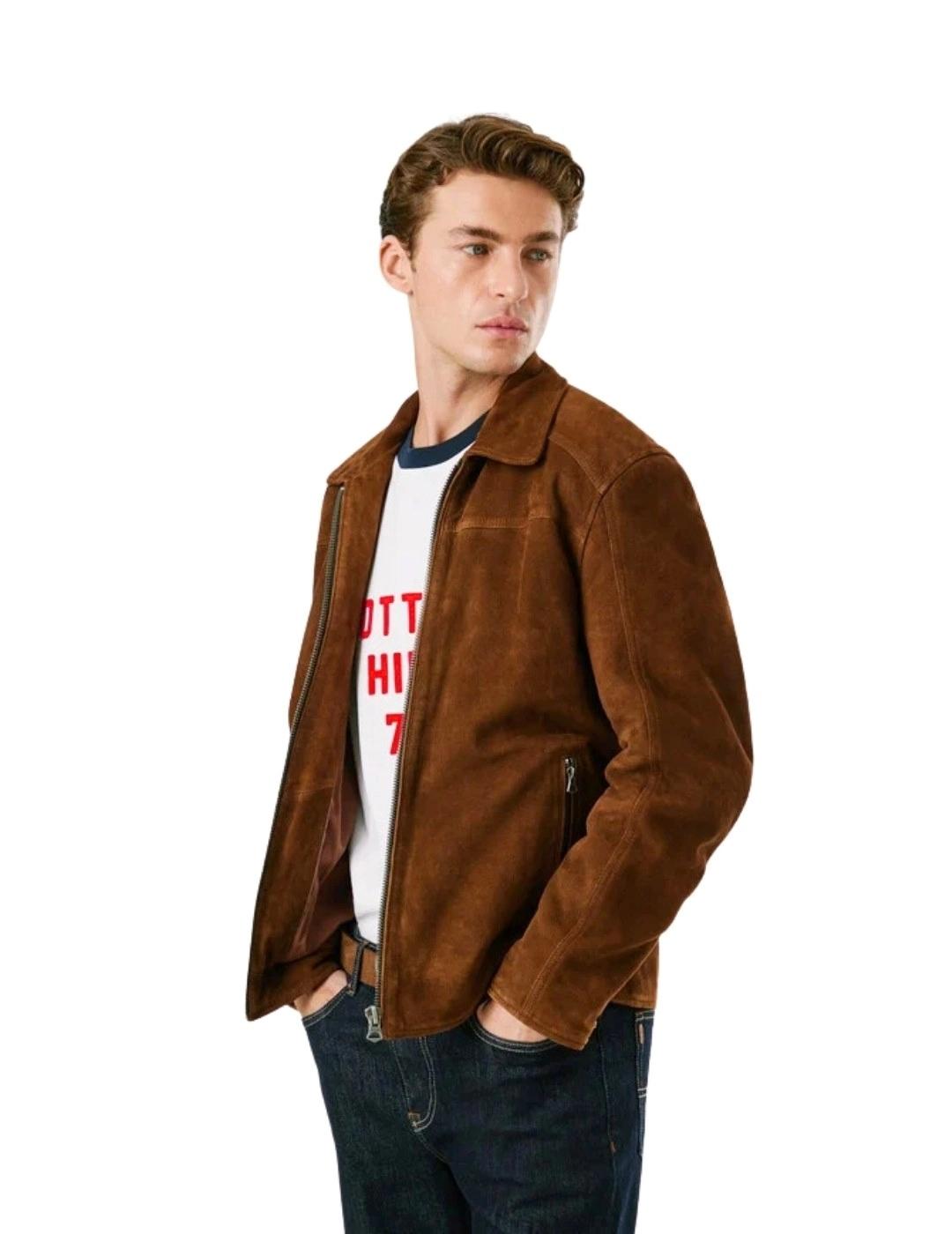 Pepe Jeans Cazadora de ante Marrón