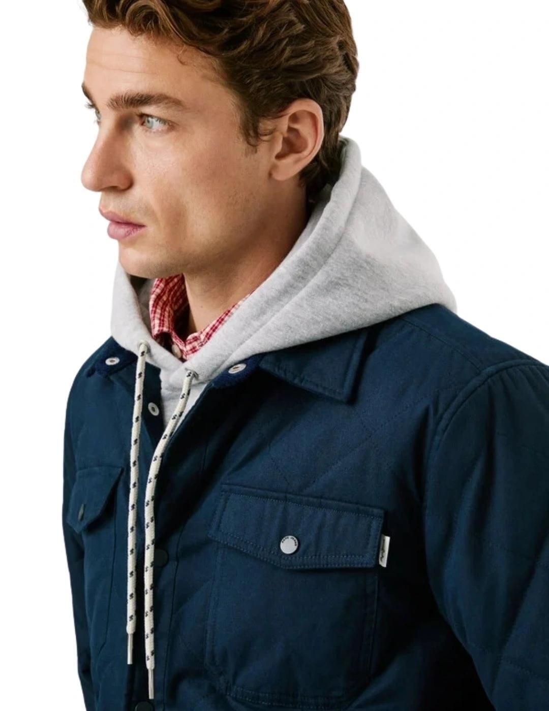 Pepe Jeans Abrigo Quilted Workshirt Azul marino