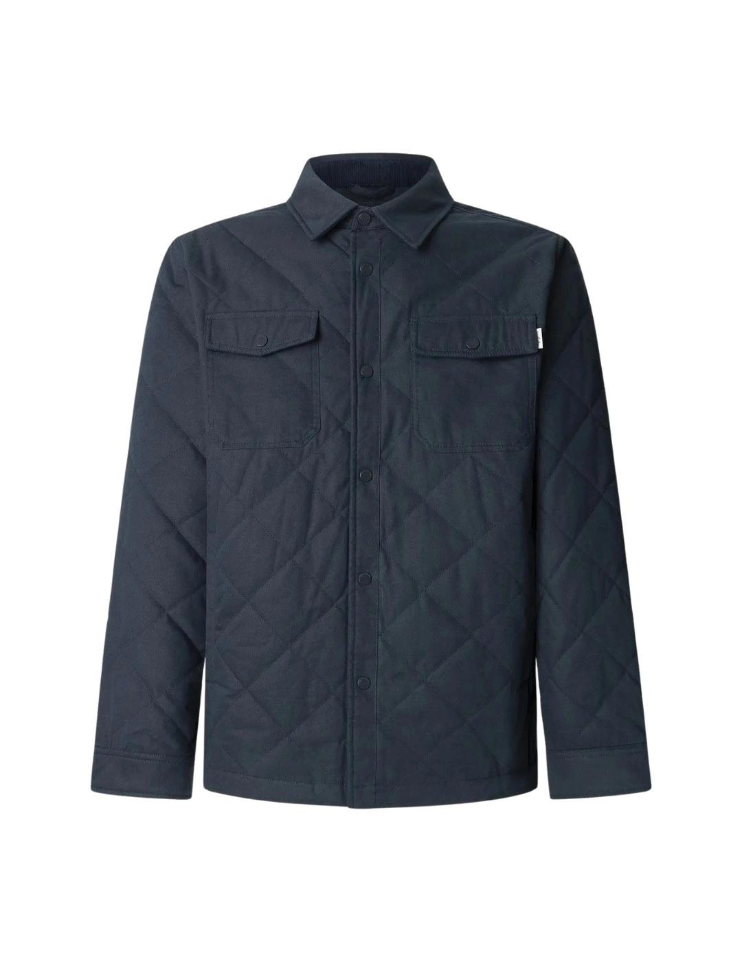 Pepe Jeans Abrigo Quilted Workshirt Azul marino