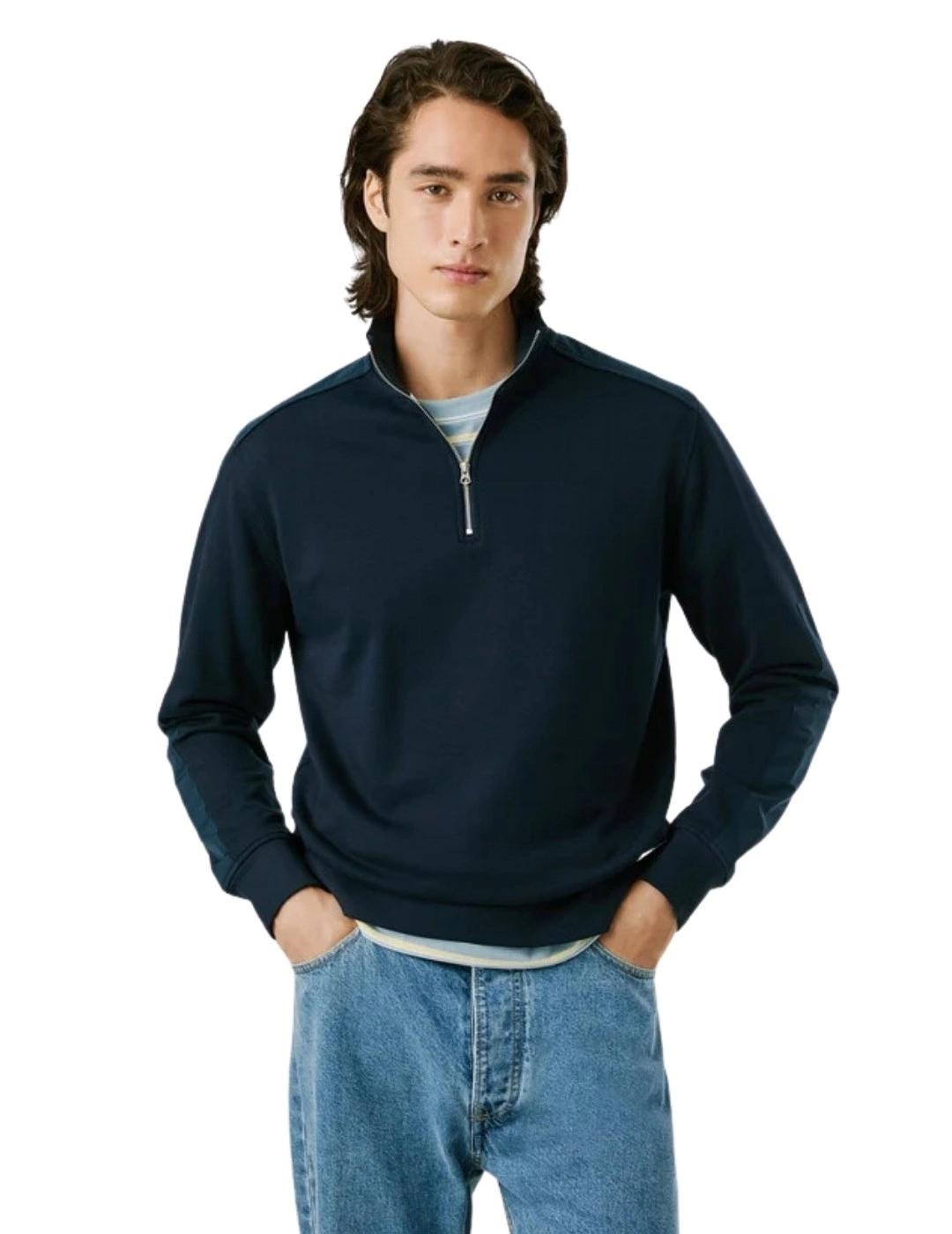 Pepe Jeans Sudadera cuello alto Azul marino