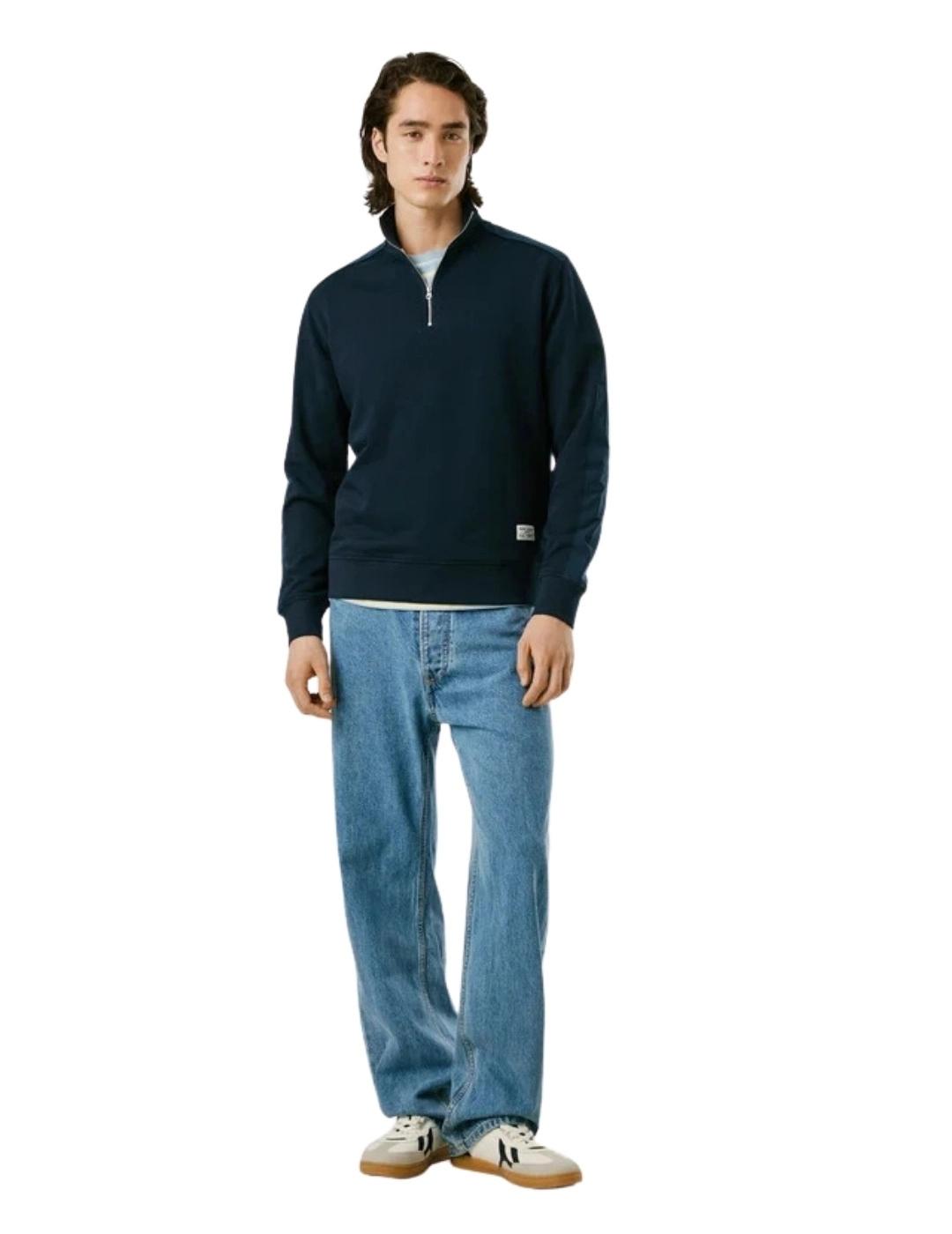 Pepe Jeans Sudadera cuello alto Azul marino