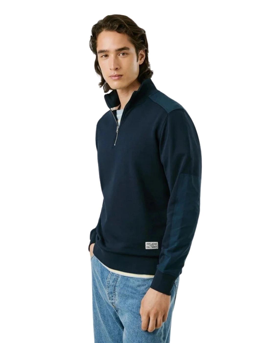 Pepe Jeans Sudadera cuello alto Azul marino