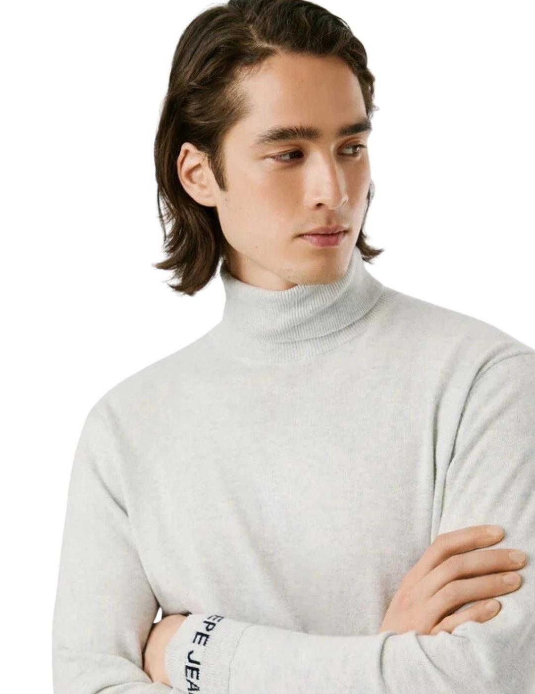 Pepe Jeans Jersey cuello alto Gris claro