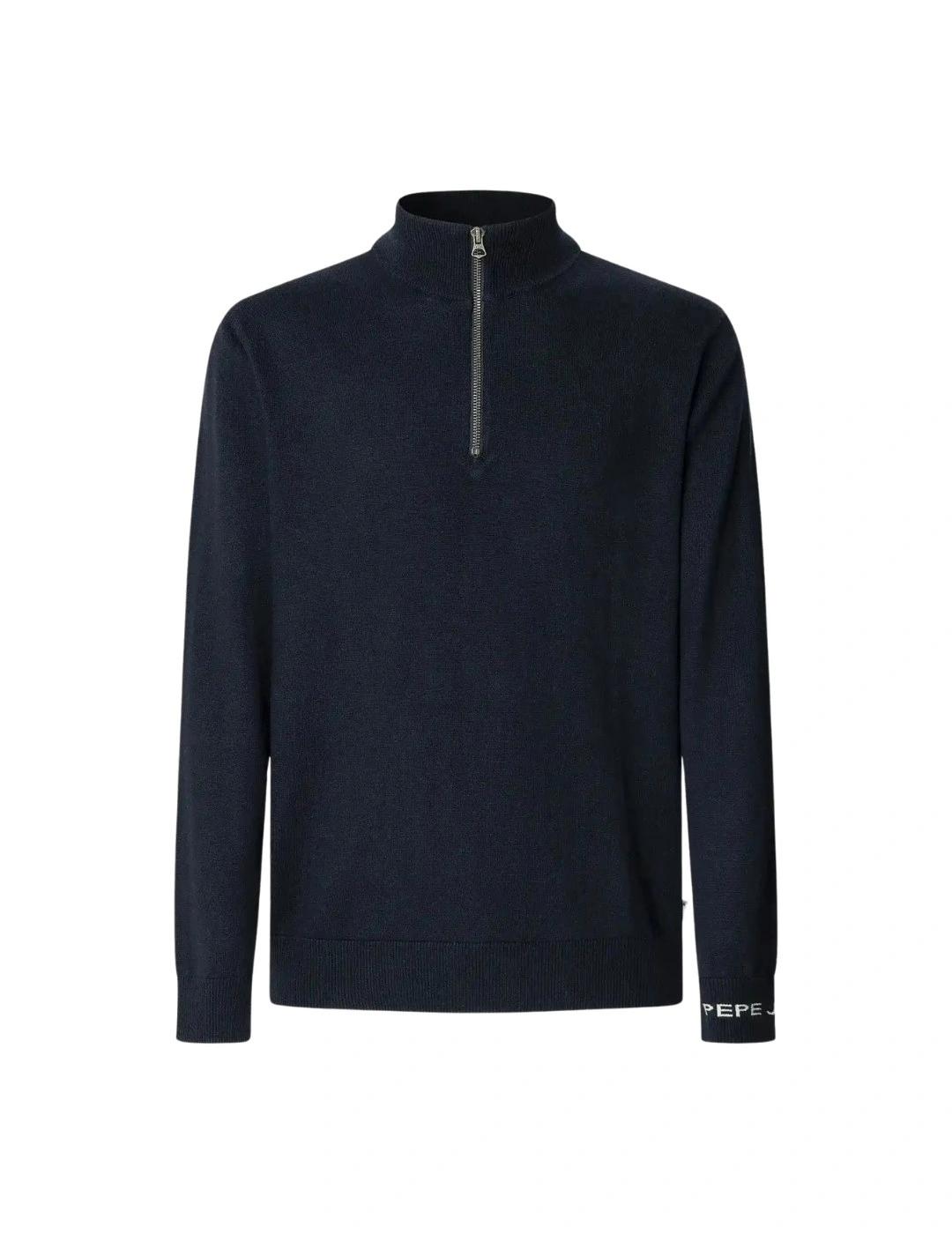 Pepe Jeans Jersey media cremallera Azul marino