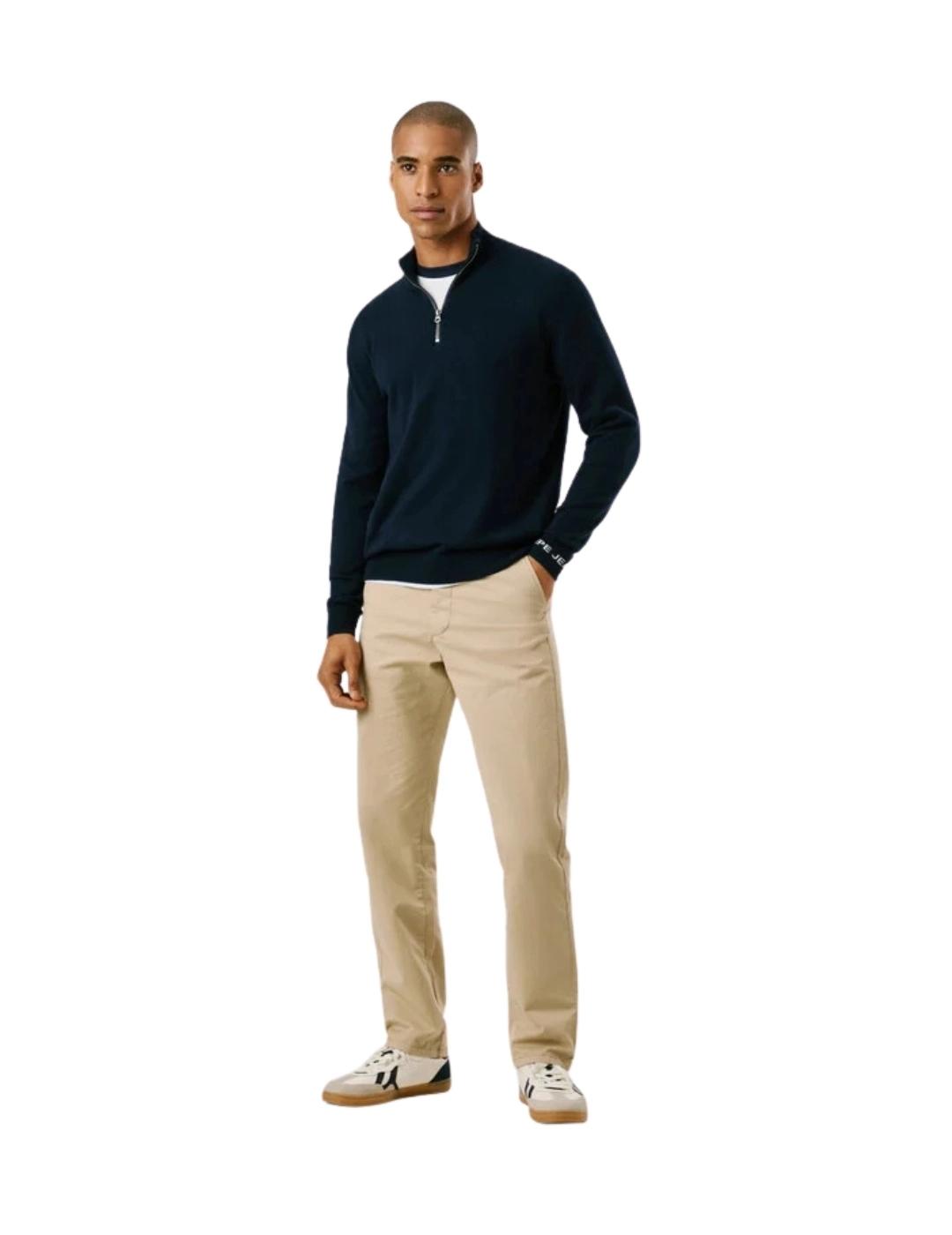 Pepe Jeans Jersey media cremallera Azul marino