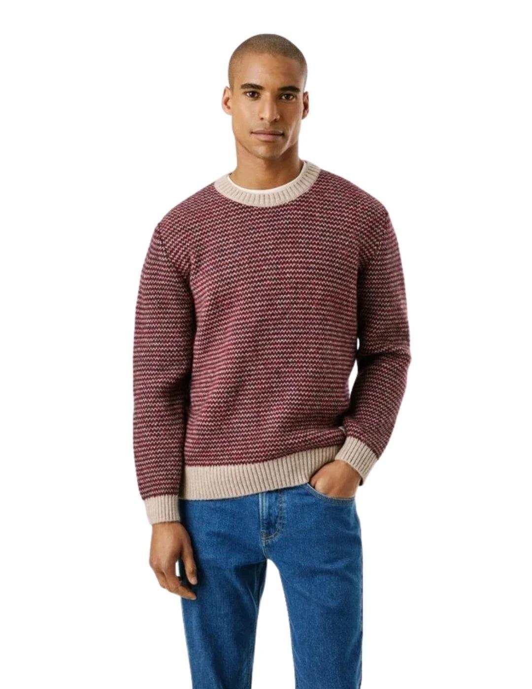 Pepe Jeans Jersey Pacey Rojo y beige