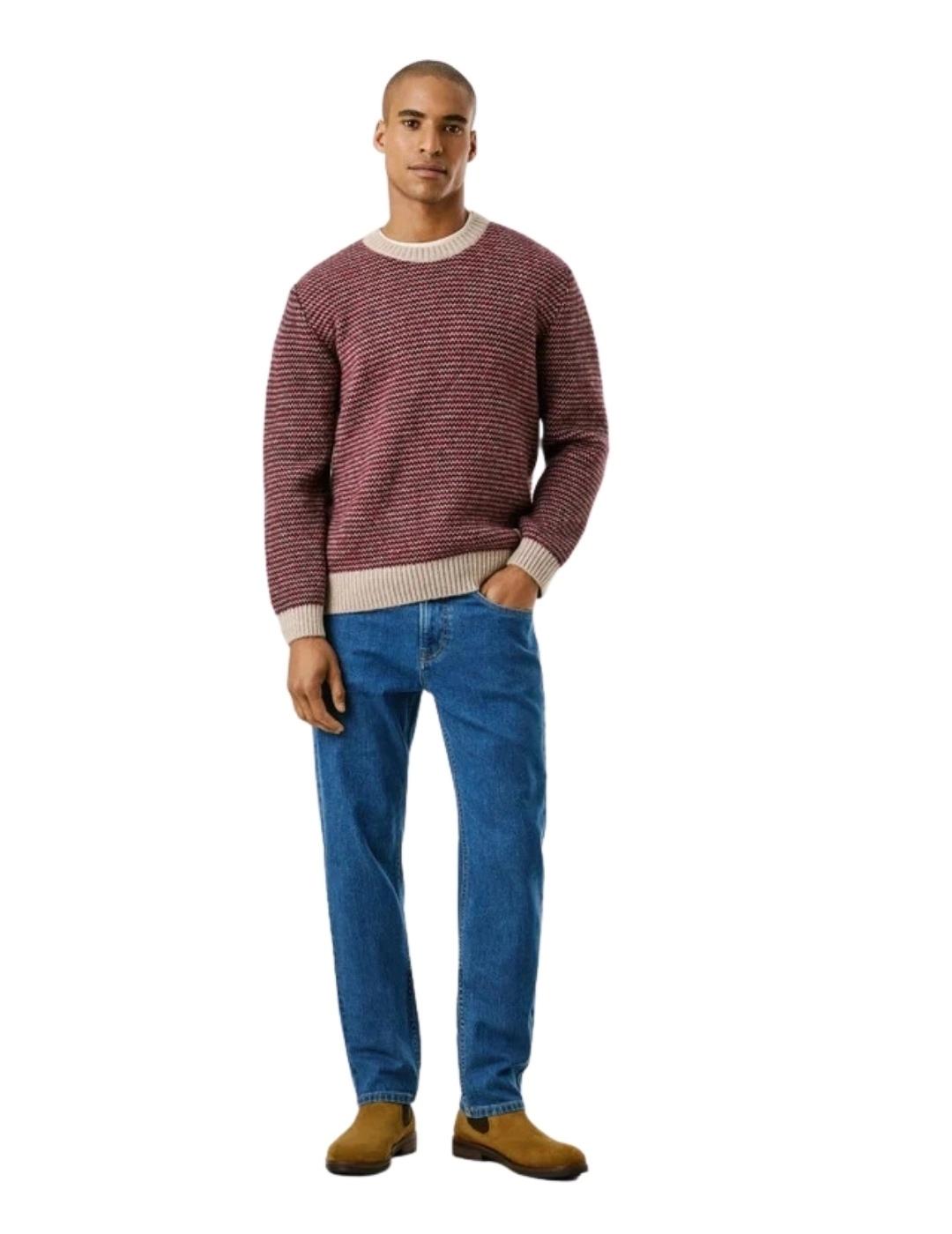 Pepe Jeans Jersey Pacey Rojo y beige