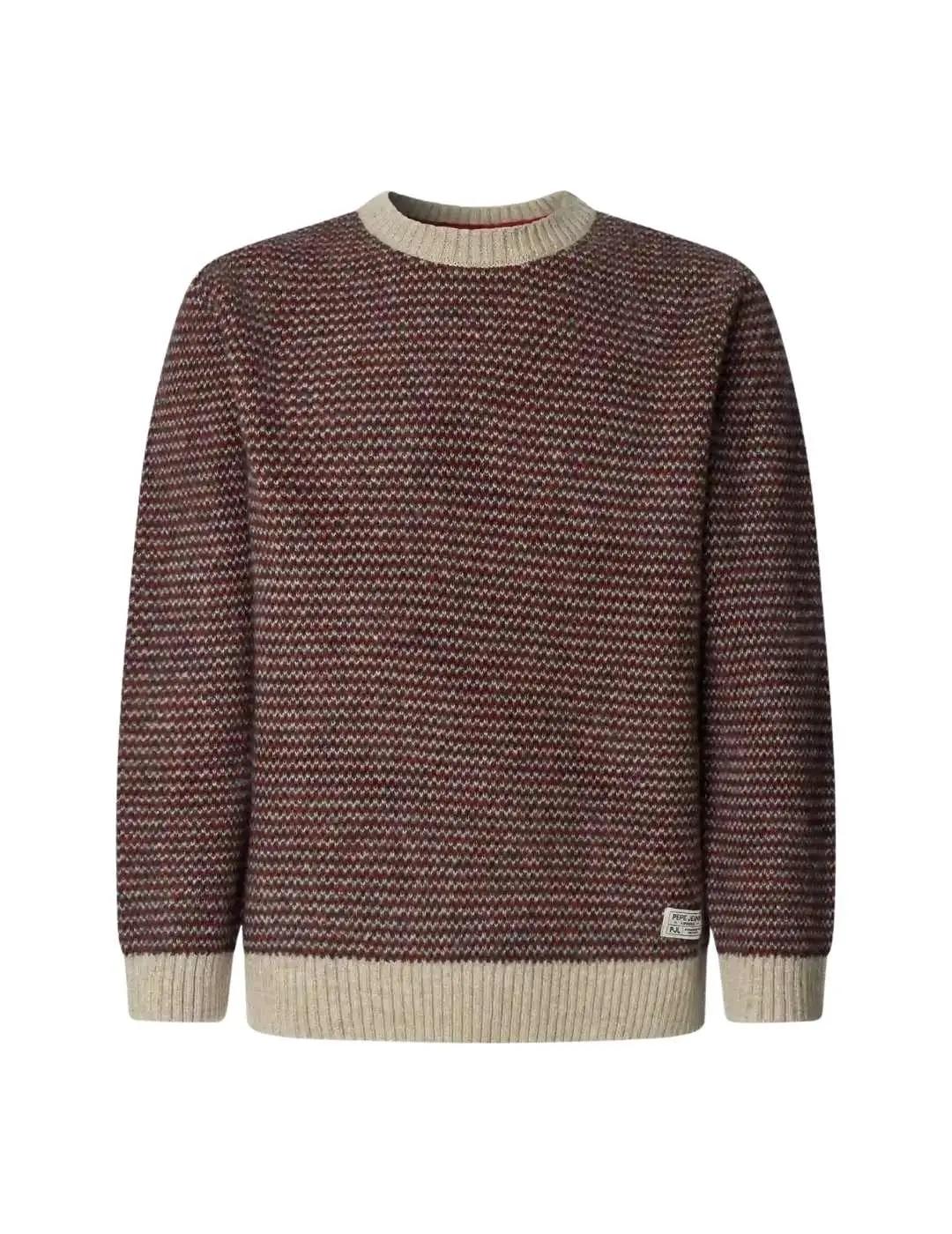 Pepe Jeans Jersey Pacey Rojo y beige
