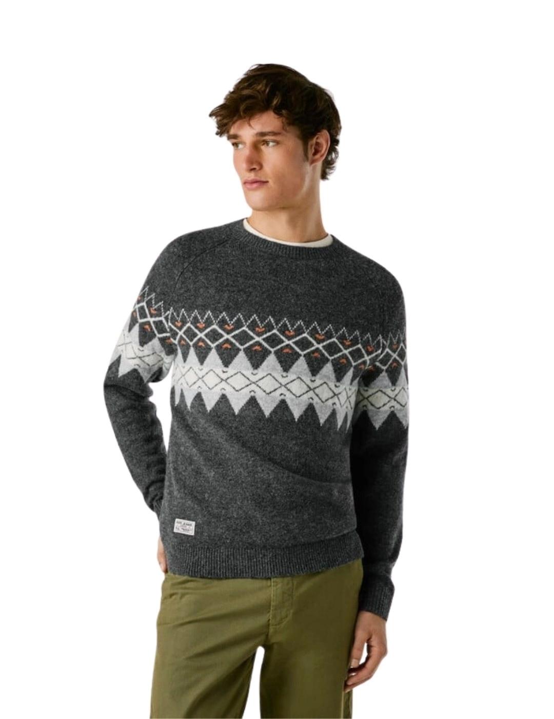 Pepe Jeans Jersey Presley Gris oscuro cenefa