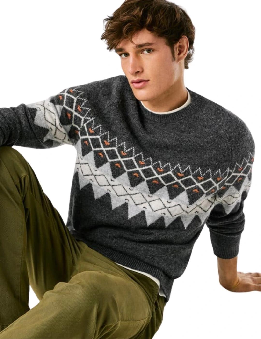 Pepe Jeans Jersey Presley Gris oscuro cenefa