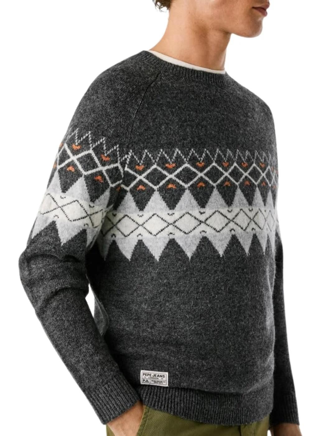 Pepe Jeans Jersey Presley Gris oscuro cenefa