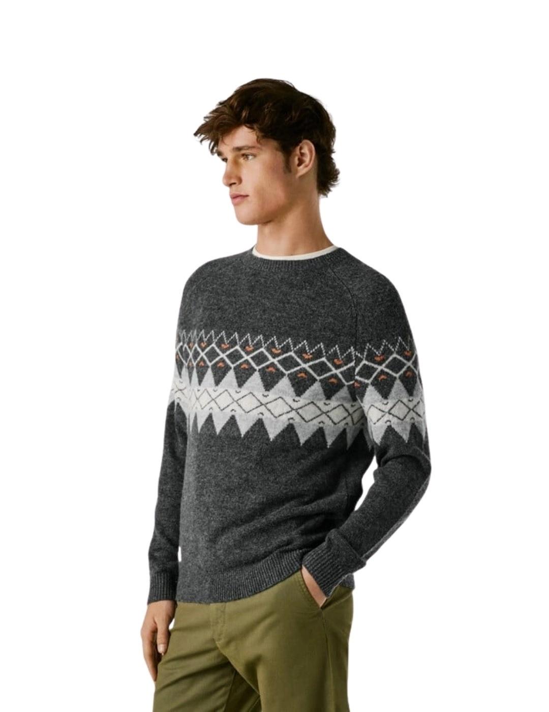 Pepe Jeans Jersey Presley Gris oscuro cenefa