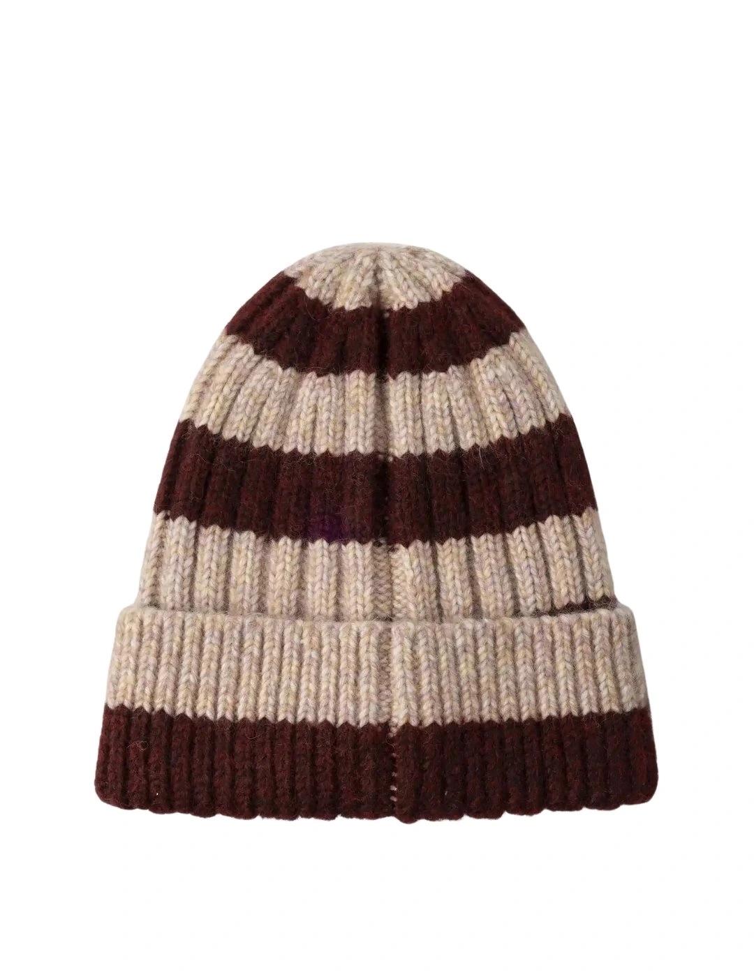 Pepe Jeans Gorro Faustin Rayas granate y beige