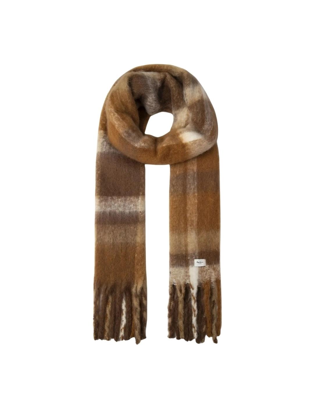 Pepe Jeans Bufanda Flavie Marrón cuadros