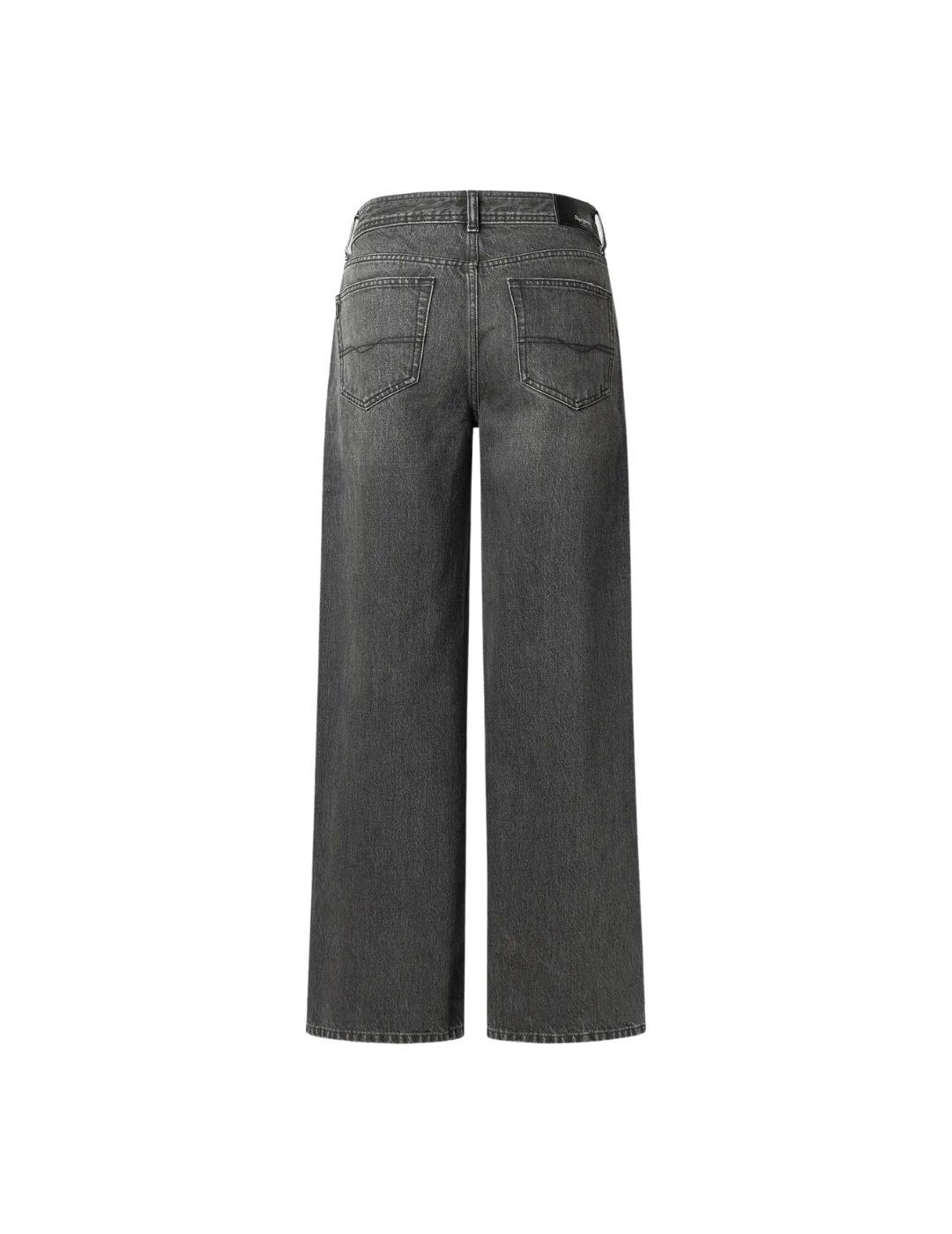 Pepe Jeans Pantalones Wide Leg Denim Gris
