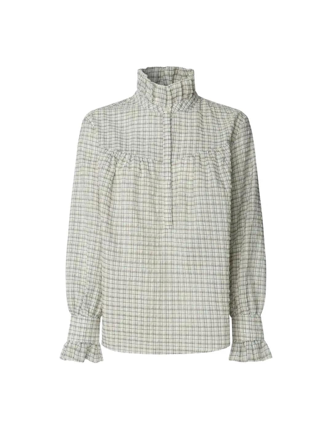 Pepe Jeans Camisa Marlena Blanca cuadros