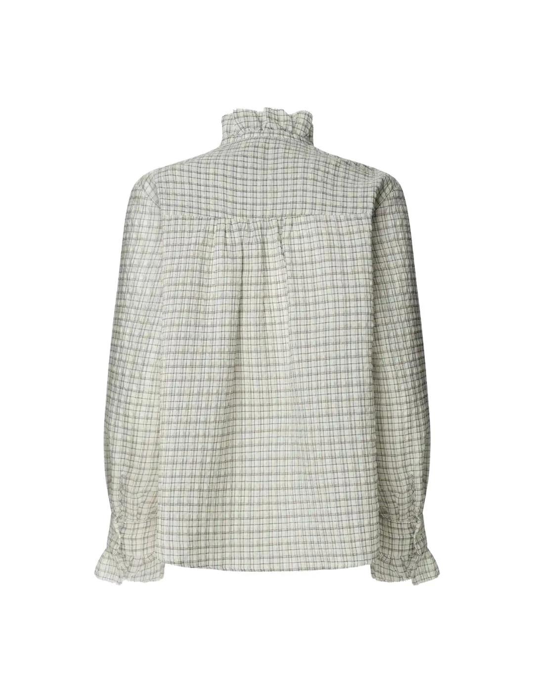 Pepe Jeans Camisa Marlena Blanca cuadros