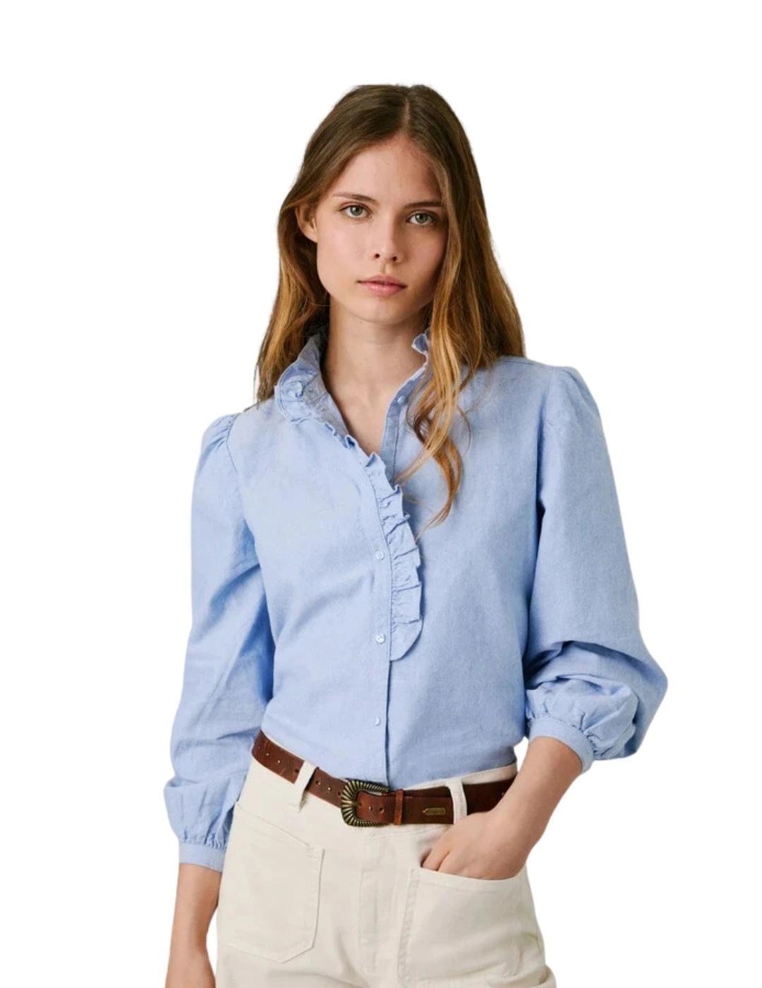 Pepe Jeans Camisa Nady Azul con volante