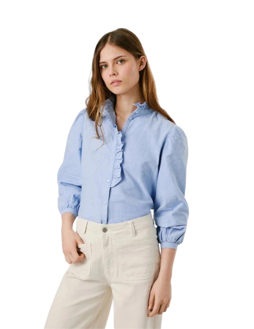 Pepe Jeans Camisa Nady Azul con volante