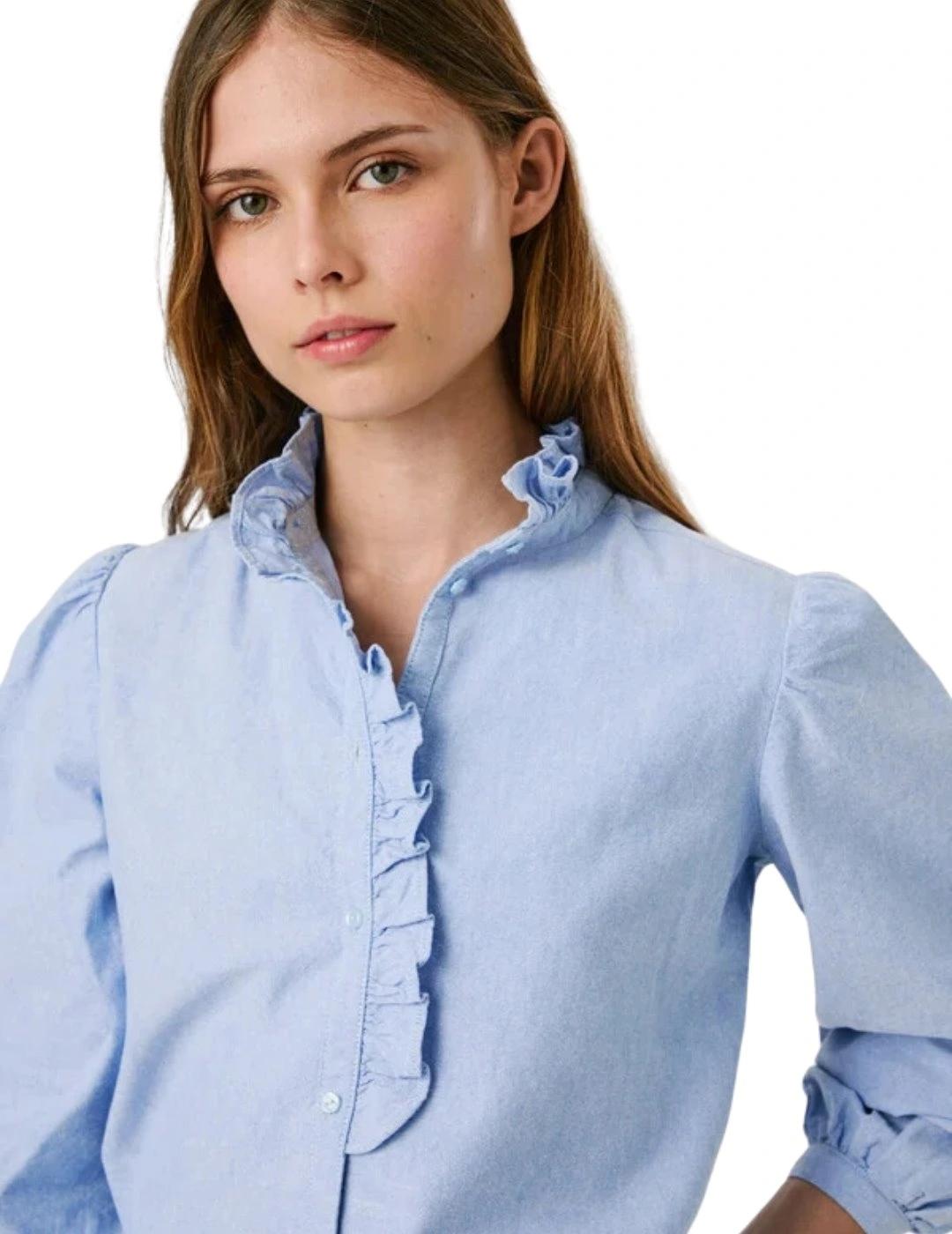 Pepe Jeans Camisa Nady Azul con volante