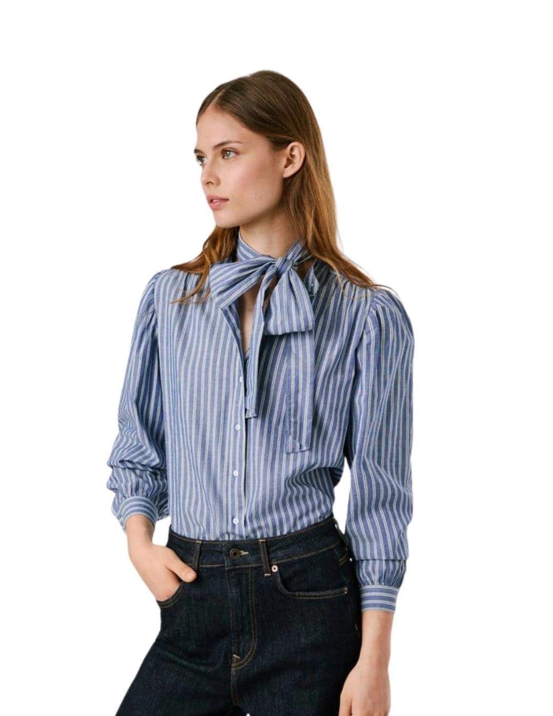 Pepe Jeans Camisa Maty Azul de rayas