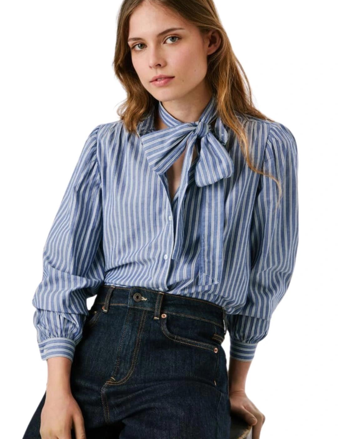 Pepe Jeans Camisa Maty Azul de rayas