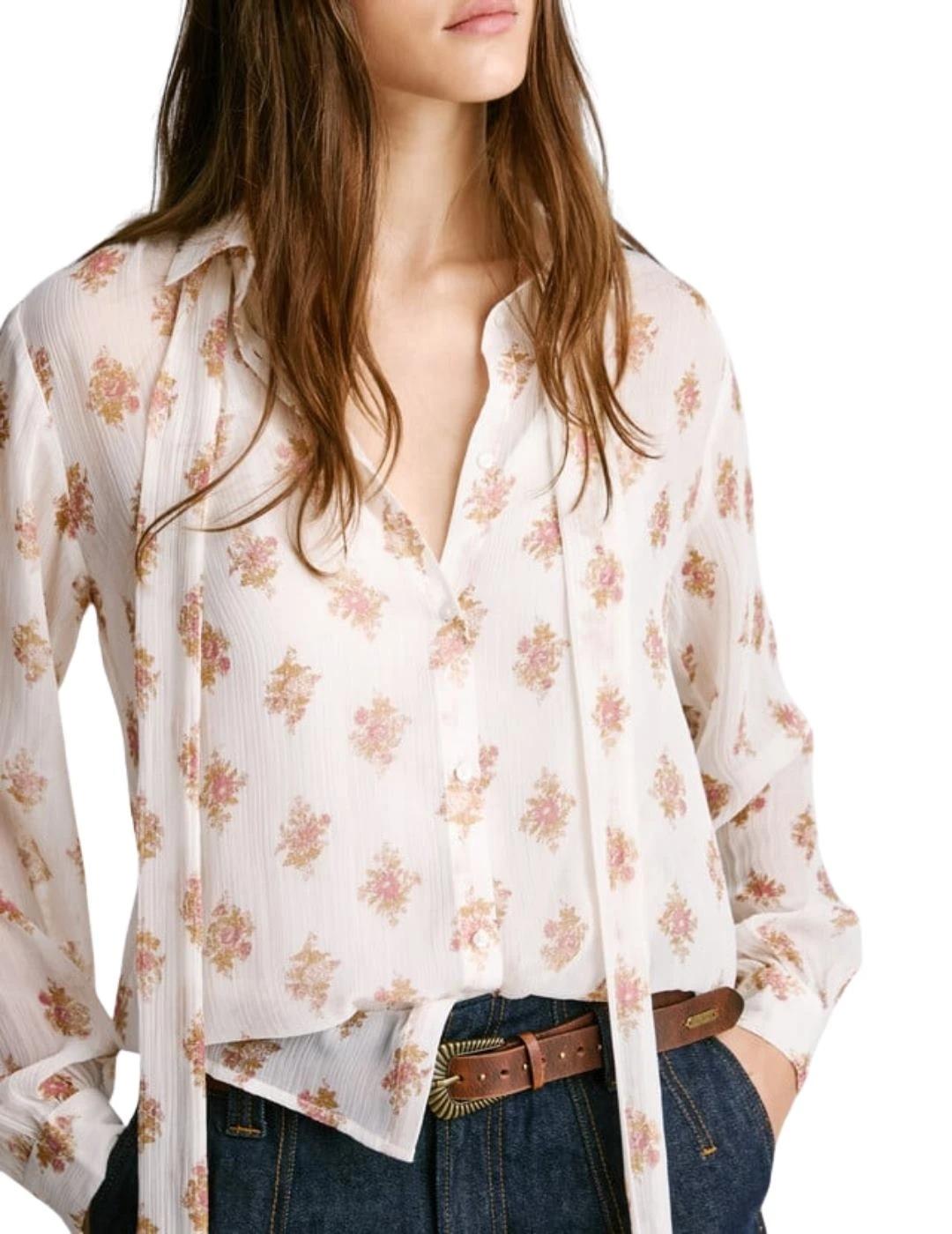 Pepe Jeans Camisa Nazareth Blanca estampada