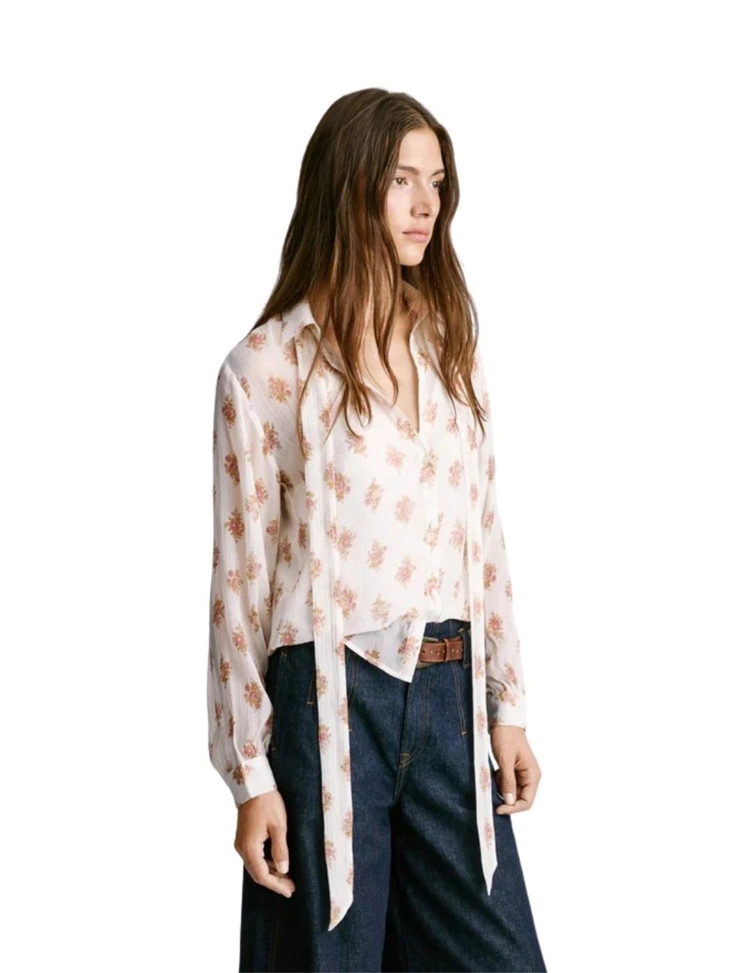 Pepe Jeans Camisa Nazareth Blanca estampada