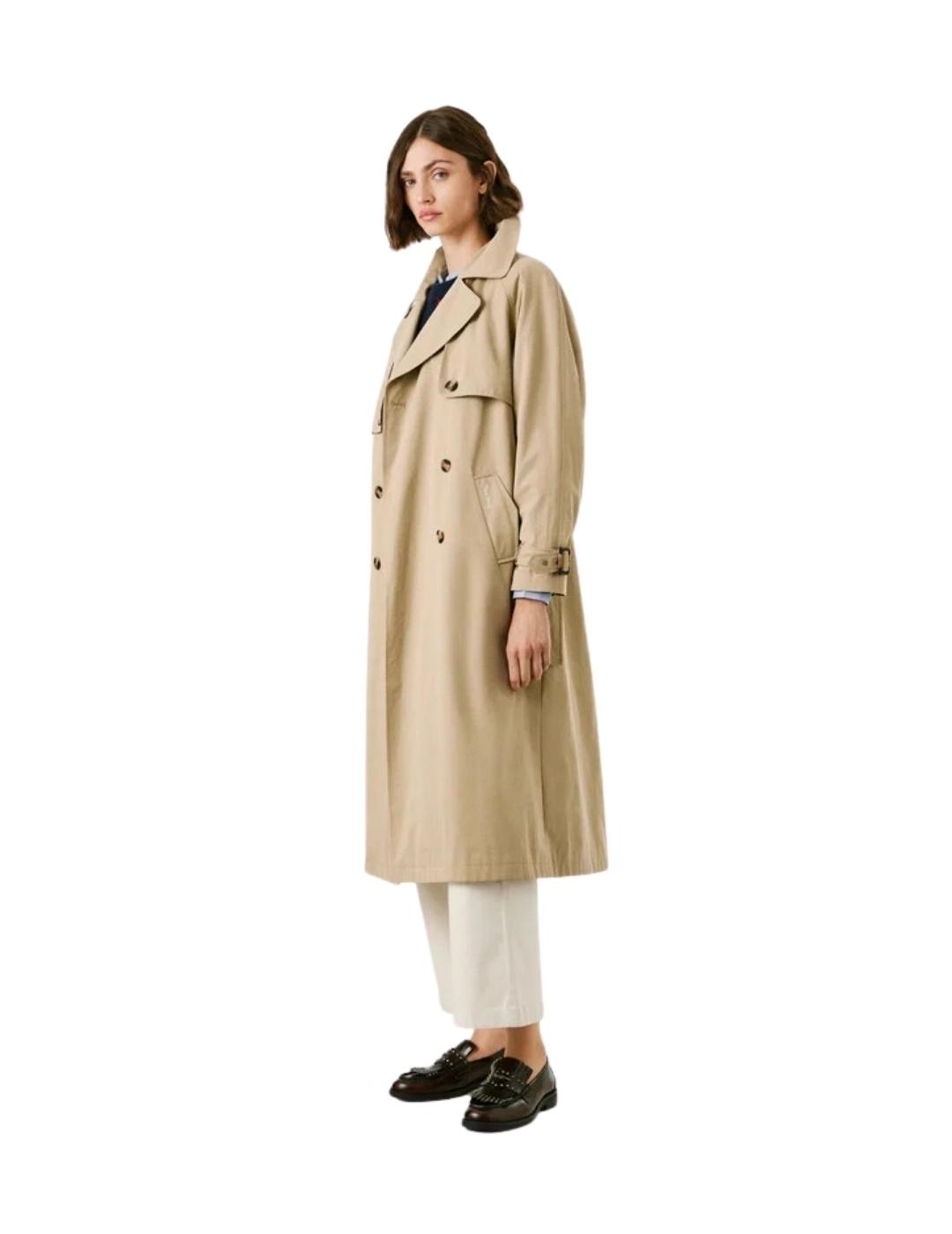 Pepe Jeans Gabardina Sofia Beige Impermeable