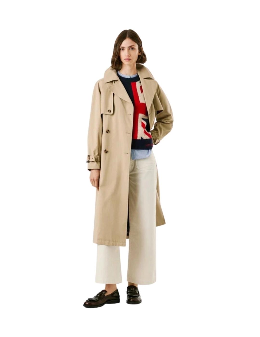 Pepe Jeans Gabardina Sofia Beige Impermeable