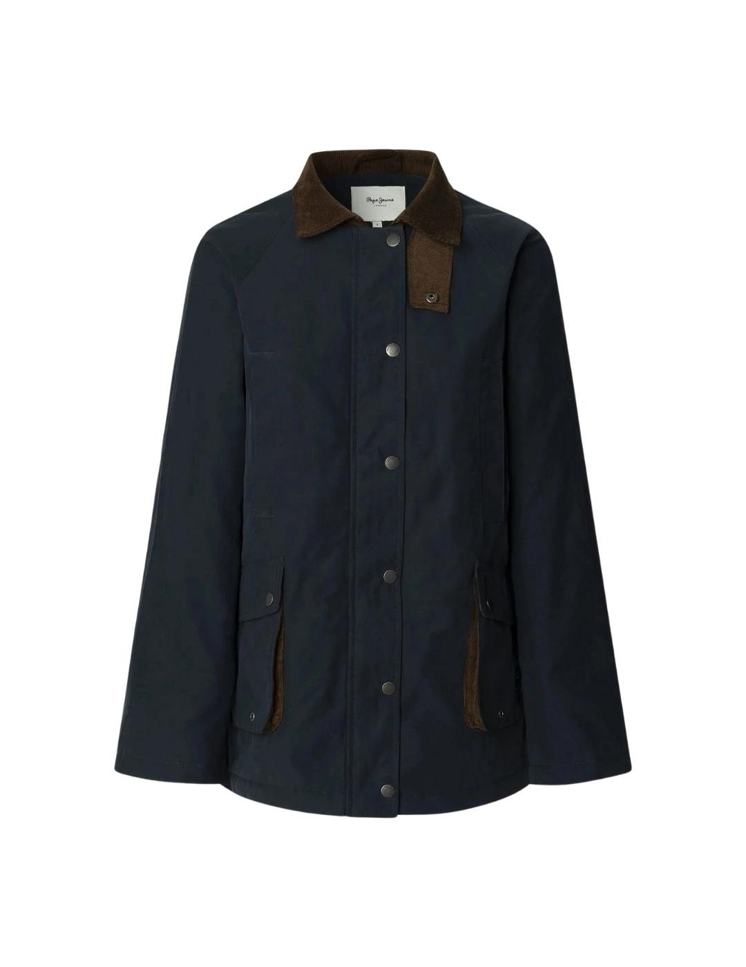 Pepe Jeans Abrigo Tess Azul marino Impermeable