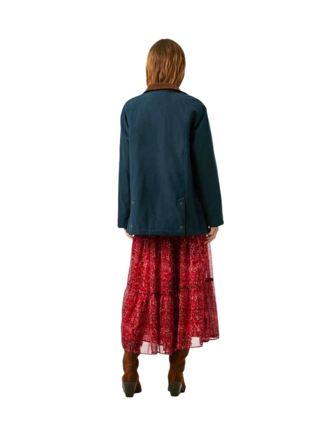 Pepe Jeans Abrigo Tess Azul marino Impermeable