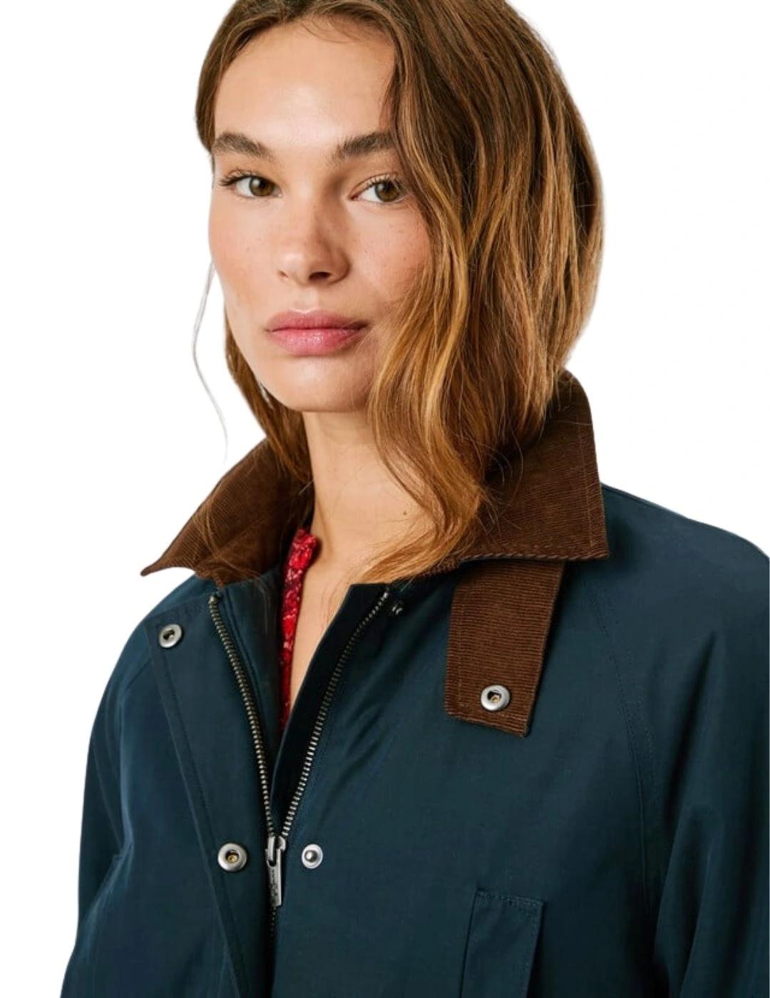 Pepe Jeans Abrigo Tess Azul marino Impermeable