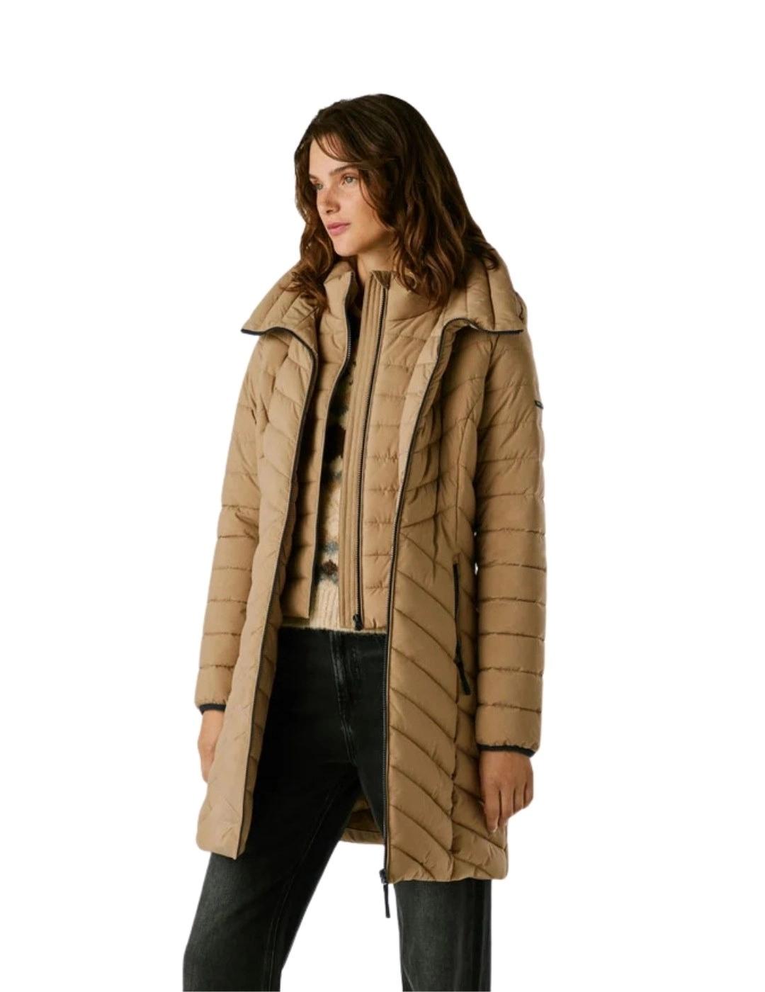 Pepe Jeans Abrigo Sann Long Beige