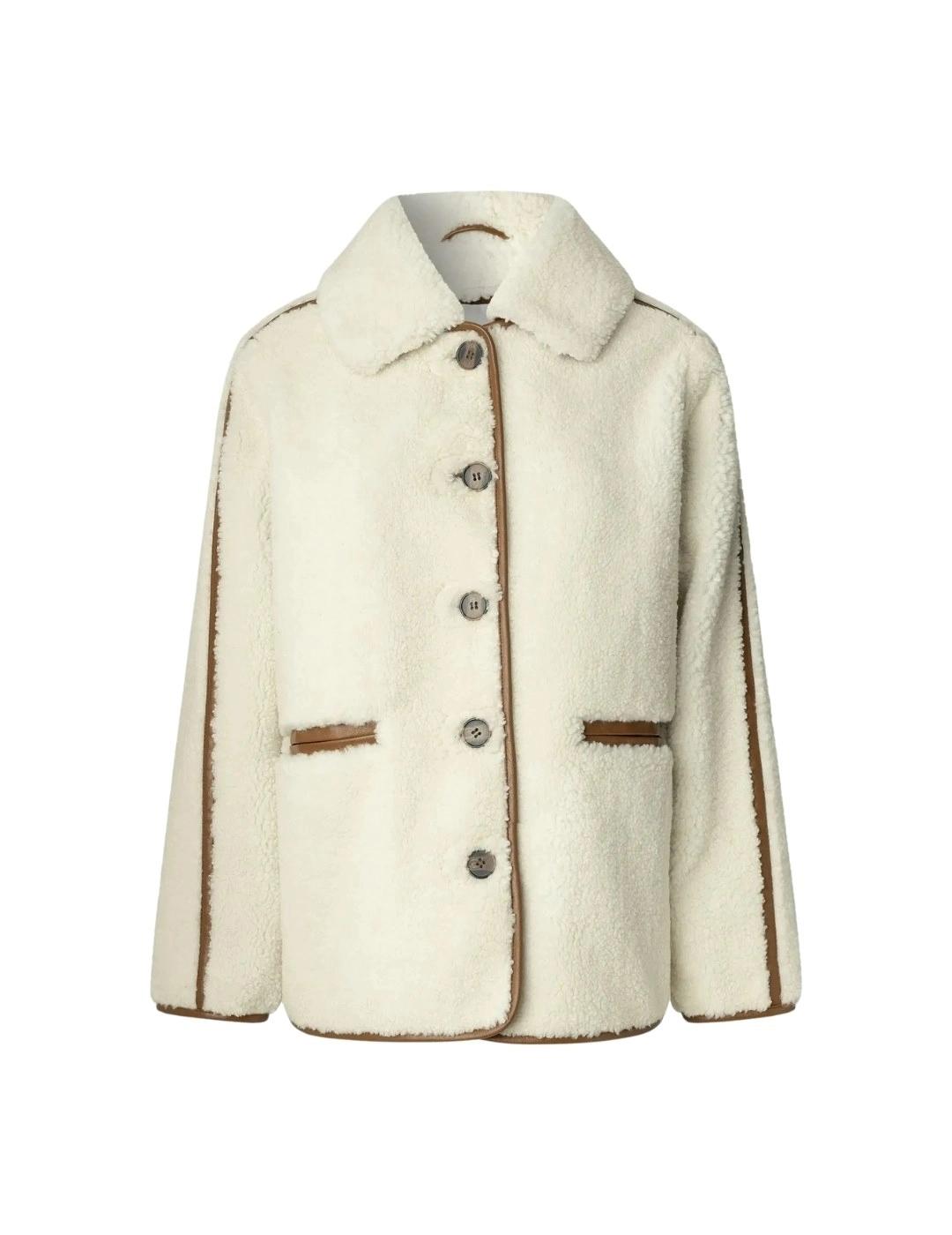 Pepe Jeans Abrigo de borreguito Blanco