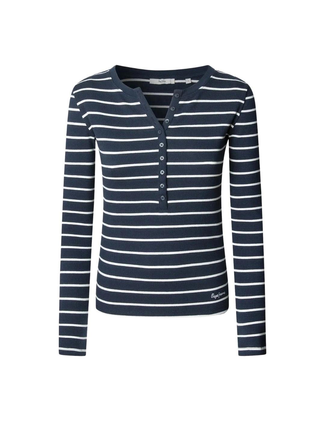 Pepe Jeans Camiseta Brana Azul marino de rayas