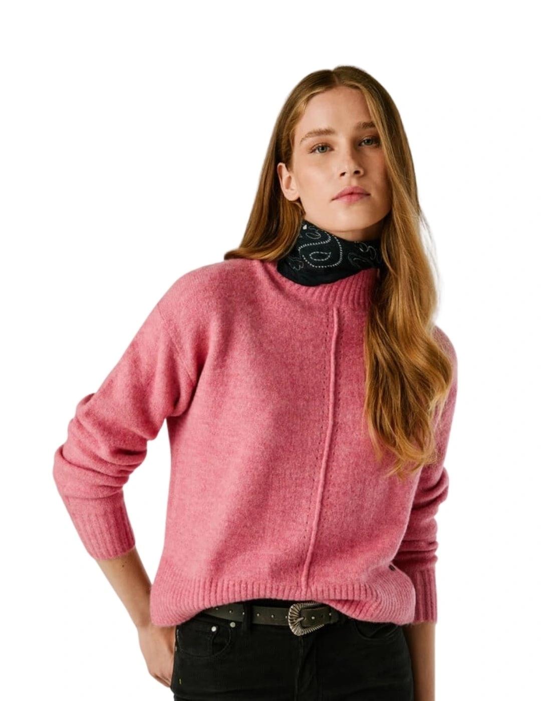 Pepe Jeans Jersey Cecil Rosa cuello perkins