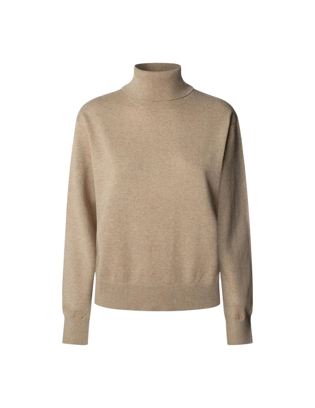 Pepe Jeans Jersey Coraline Cuello alto beige