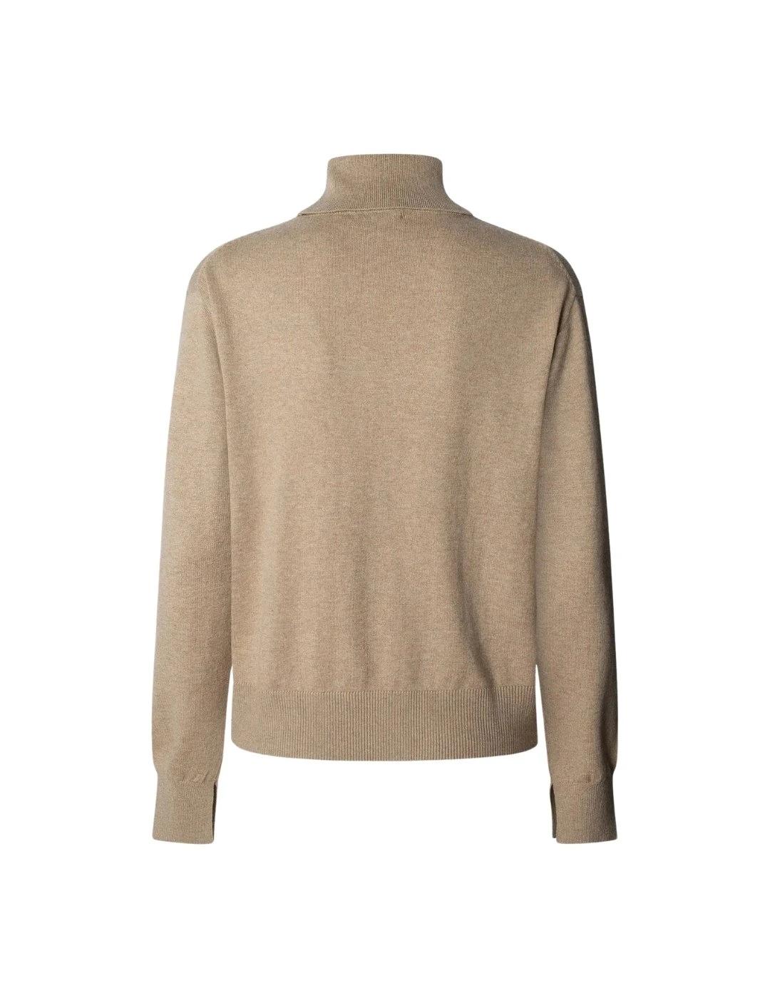 Pepe Jeans Jersey Coraline Cuello alto beige