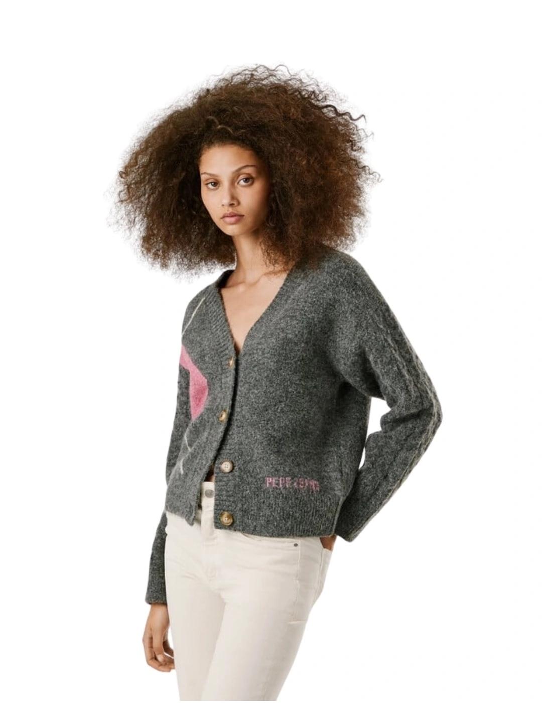 Pepe Jeans Cárdigan Cecily Gris oscuro