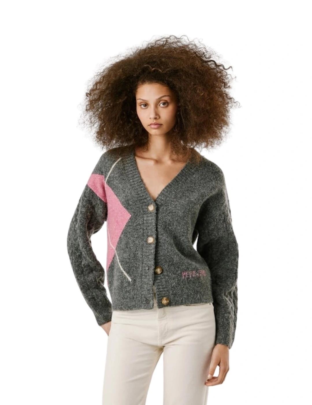 Pepe Jeans Cárdigan Cecily Gris oscuro