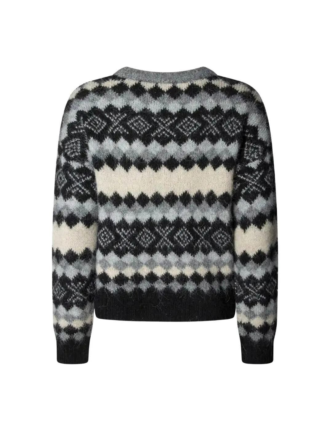 Pepe Jeans Jersey Celestine Gris oscuro estampado