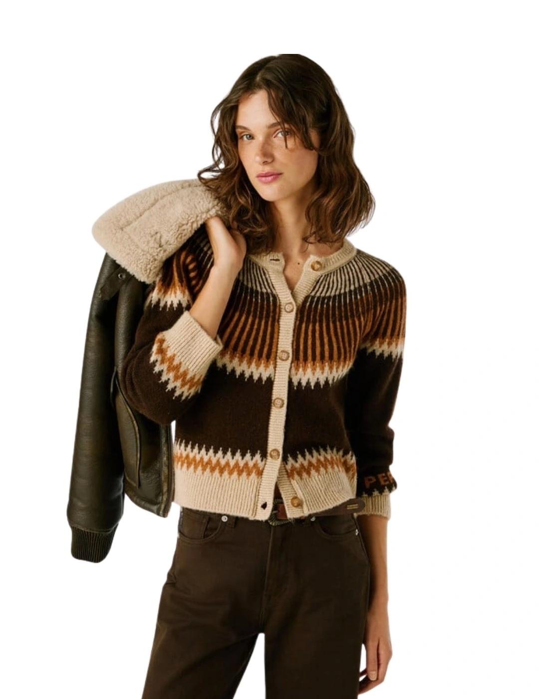 Pepe Jeans Cárdigan Cissy Marrón