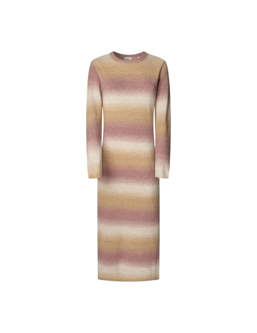 Pepe Jeans Vestido Colombe Rosa de rayas