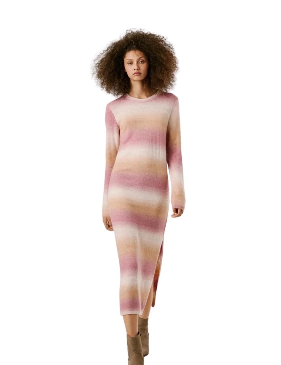 Pepe Jeans Vestido Colombe Rosa de rayas