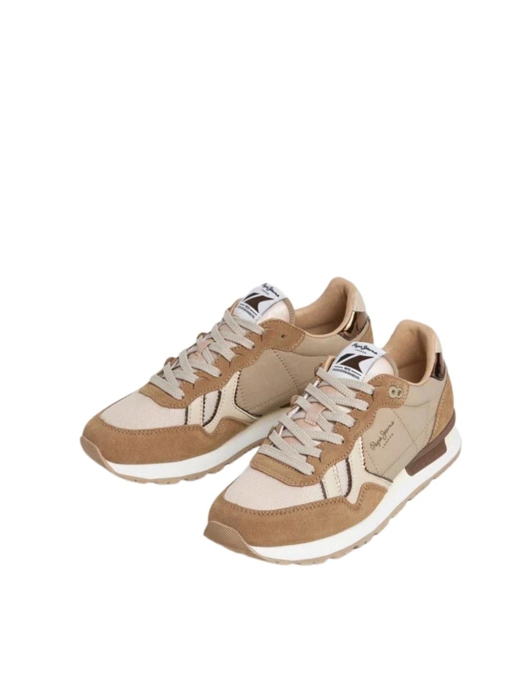 Pepe Jeans Zapatillas Brit Mirror Beige